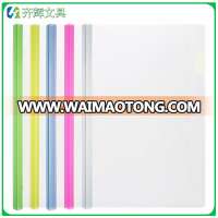 China Factory A4 Plastic Clear Report File folder With Slide Bar